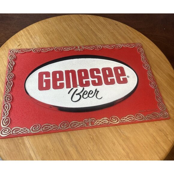 Vintage Genesee Beer Plastic Sign 15 X 10" P-221 G.B.Co. Rochester, N.Y. Red - Picture 8 of 8